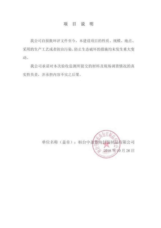 验收报告附件—项目说明